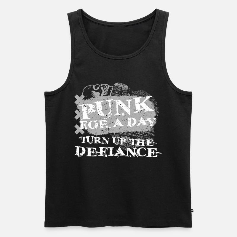 Punk For A Day - Männer Premium Bio Tank Top - Schwarz