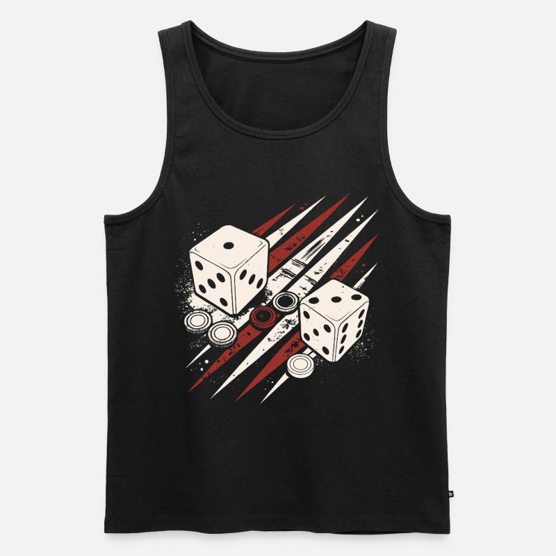 Backgammon | Brettspiel | Geschenk - Männer Premium Bio Tank Top - Schwarz