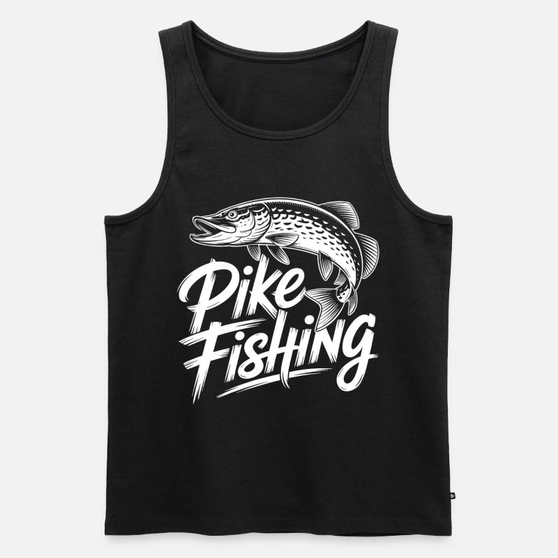 Springender Hecht - Männer Premium Bio Tank Top - Schwarz