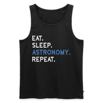Eat Sleep Astronomy Repeat - Men's Premium Organic Tank Top - black - Front - AI Model Male 178 light (178cm)