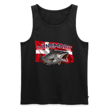 Forelle Angeln Dänemark - Fisch Motiv - Männer Premium Bio Tank Top - Schwarz - Vorne - AI Model Male 178 light (178cm)