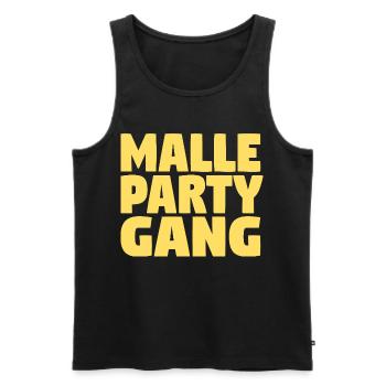 Malle Party Gang - Débardeur bio Premium Homme - noir - Devant - AI Model Male 178 light (178cm)