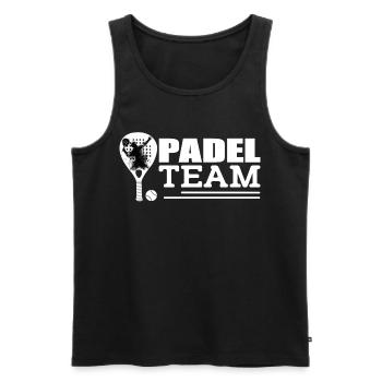 Padel - Débardeur bio Premium Homme - noir - Devant - AI Model Male 178 light (178cm)