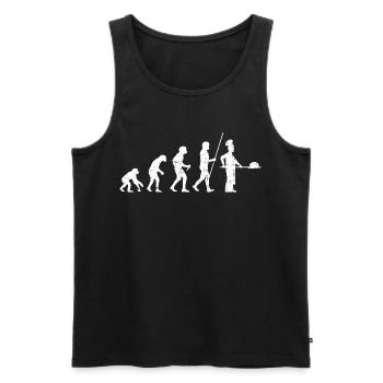 Baker Evolution Distressed Look - Men's Premium Organic Tank Top - black - Front - AI Model Male 178 light (178cm)