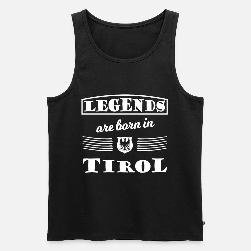 Legenden aus Tirol - Männer Premium Bio Tank Top - Schwarz