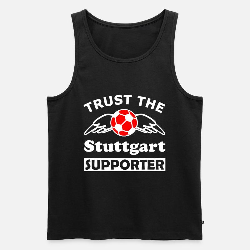 Stuttgart Supporter Flügelball - Männer Premium Bio Tank Top - Schwarz