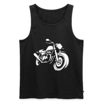 Motorrad Motorradfaher - Männer Premium Bio Tank Top - Schwarz - Vorne - Michal (187cm)