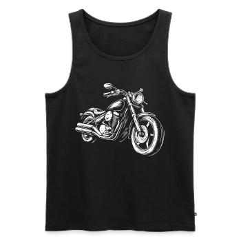 Motard Motard - Débardeur bio Premium Homme - noir - Devant - Michal (187cm)