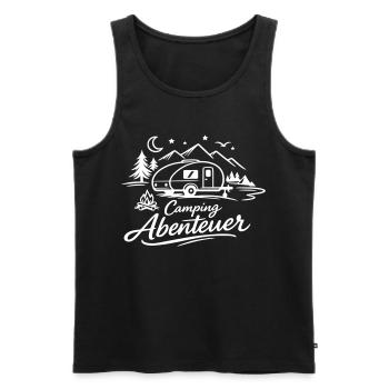 Camping Abenteuer - Männer Premium Bio Tank Top - Schwarz - Vorne - Michal (187cm)