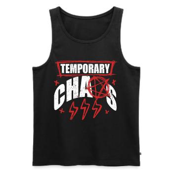 Punk For A Day Temporary Chaos - Men's Premium Organic Tank Top - black - Front - Michal (187cm)