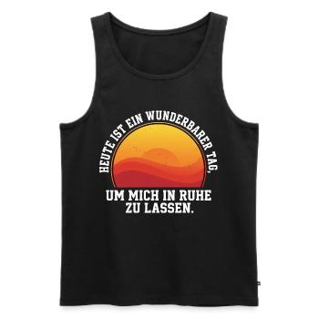 Wunderbarer Tag Retro - Männer Premium Bio Tank Top - Schwarz - Vorne - Michal (187cm)