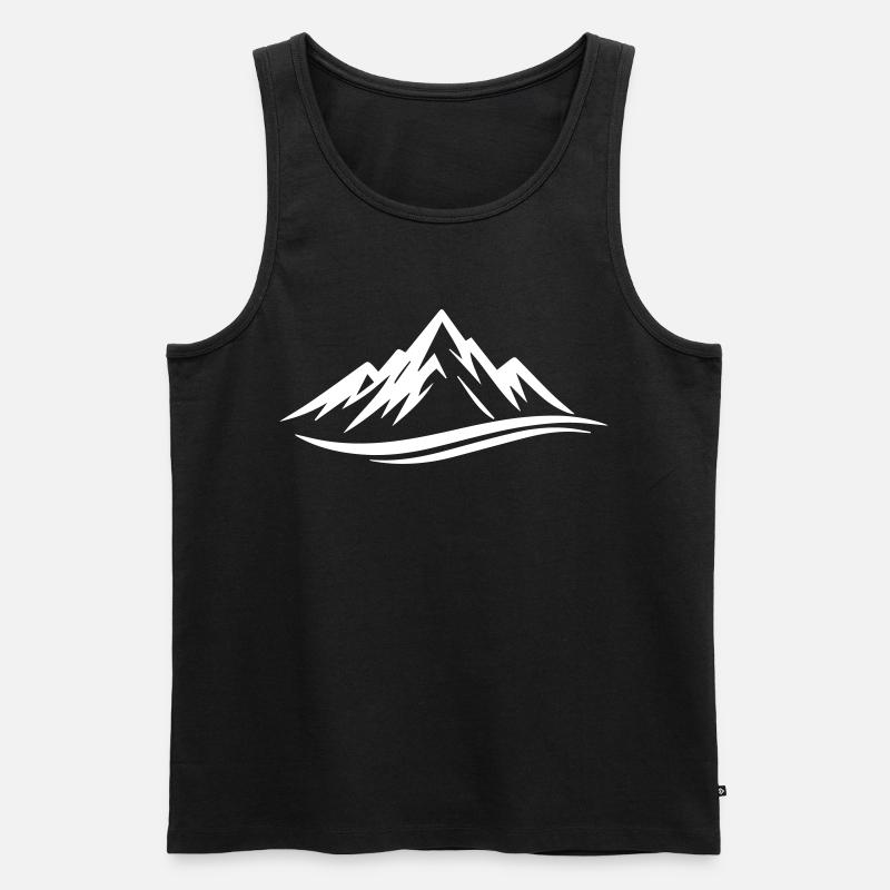 Berge - Männer Premium Bio Tank Top - Schwarz