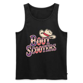 Boat Scooters Western Rodeo - Men's Premium Organic Tank Top - black - Front - AI Model Male 178 light (178cm)