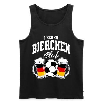 Lecker Bierchen Club - Fußball Deutschland - Männer Premium Bio Tank Top - Schwarz - Vorne - Michal (187cm)
