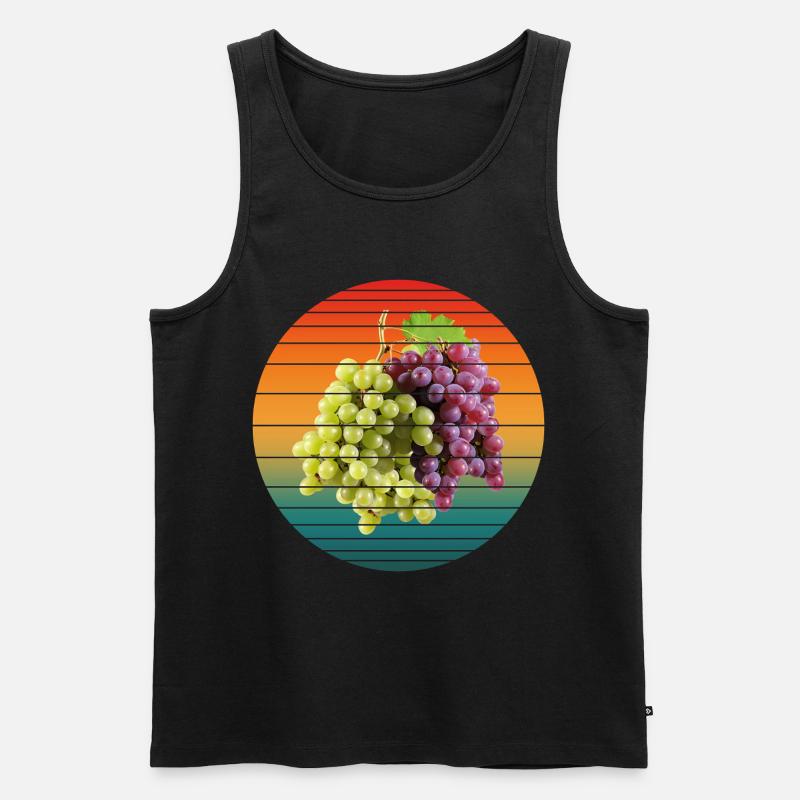 Traubenfrüchte - Männer Premium Bio Tank Top - Schwarz