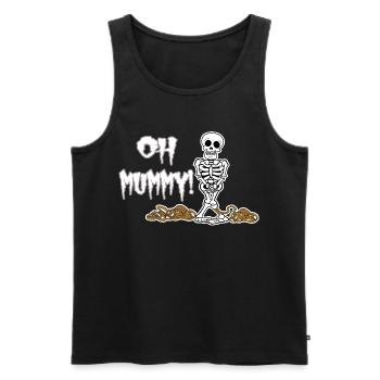 Oh Mummy! Witziges Halloween Skeleton - Männer Premium Bio Tank Top - Schwarz - Vorne - Michal (187cm)