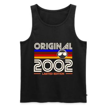 Original 2002 Limited Edition Retro - Men's Premium Organic Tank Top - black - Front - Michal (187cm)