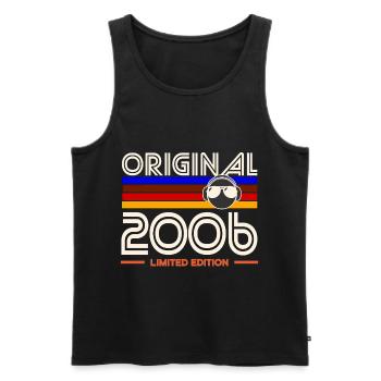 Original 2006 Retro Limited Edition - Men's Premium Organic Tank Top - black - Front - AI Model Male 178 light (178cm)