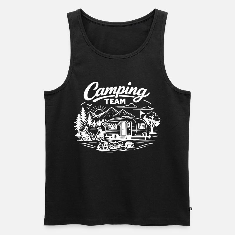 Camping Team Wagon - Men's Premium Organic Tank Top - black
