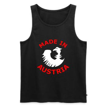 Made in Austria Eagle Logo Silhouette - Men's Premium Organic Tank Top - black - Front - Michal (187cm)