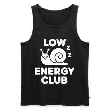 Langsame Schnecke Club - Männer Premium Bio Tank Top - Schwarz - Vorne - AI Model Male 178 light (178cm)