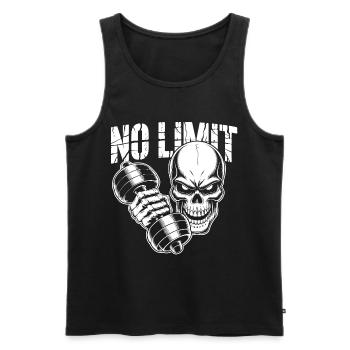 No Limit Gym - Débardeur bio Premium Homme - noir - Devant - AI Model Male 178 light (178cm)