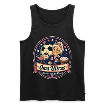 Oma Ultras - Männer Premium Bio Tank Top - Schwarz - Vorne - Michal (187cm)