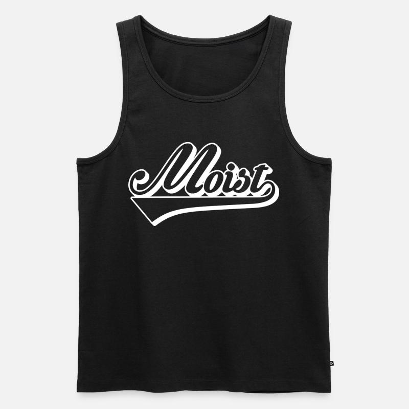 Mobiz Retro Script Logo - Männer Premium Bio Tank Top - Schwarz