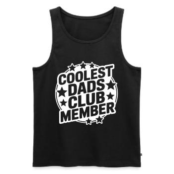 Super Papa Club - Men's Premium Organic Tank Top - black - Front - AI Model Male 178 light (178cm)