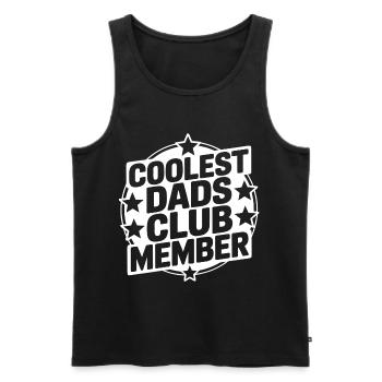 Super Papa Club - Men's Premium Organic Tank Top - black - Front - AI Model Male 178 light (178cm)
