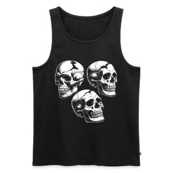 Silhouettes des Trois Crânes - Débardeur bio Premium Homme - noir - Devant - AI Model Male 178 light (178cm)