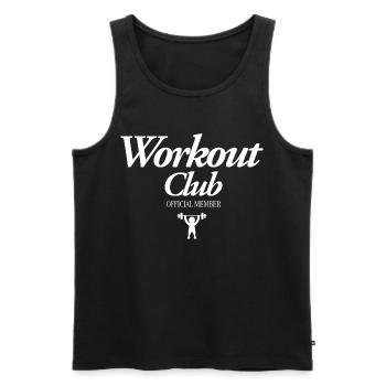 Workout Club - Men's Premium Organic Tank Top - black - Front - AI Model Male 178 light (178cm)