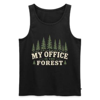 Ecologist Ecology My Office Is The Forest - Men's Premium Organic Tank Top - black - Front - AI Model Male 178 light (178cm)