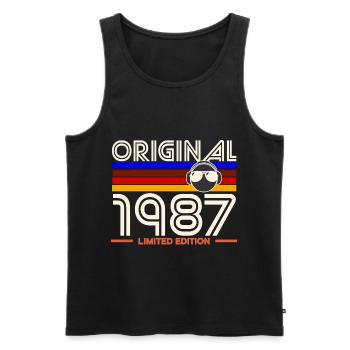 Original 1987 Limited Edition - Débardeur bio Premium Homme - noir - Devant - Michal (187cm)