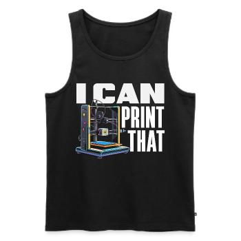 Ich Kann Das Drucken 3D Drucker Maker Lustig - Männer Premium Bio Tank Top - Schwarz - Vorne - Michal (187cm)