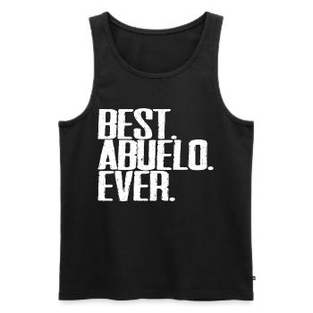 Best Abuelo Ever Grandpa Spanish Saying Retro Vintage - Men's Premium Organic Tank Top - black - Front - Michal (187cm)