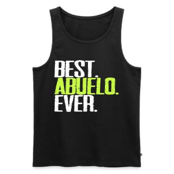 Best Abuelo Ever Opa Spanisch Spruch Retro Vintage - Männer Premium Bio Tank Top - Schwarz - Vorne - Michal (187cm)