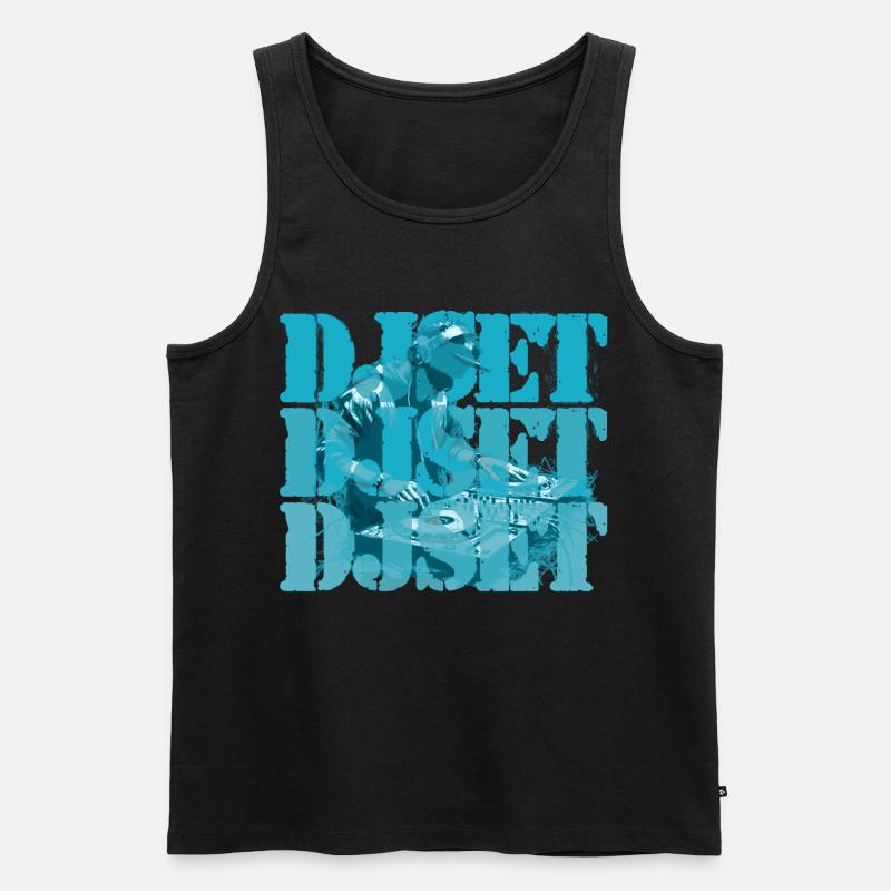 DJ Set - Männer Premium Bio Tank Top - Schwarz