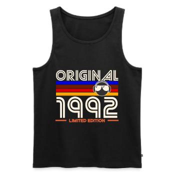 Original 1992 Edition Retro - Débardeur bio Premium Homme - noir - Devant - Michal (187cm)