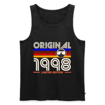 Original 1998 Limited Edition Retro - Männer Premium Bio Tank Top - Schwarz - Vorne - Michal (187cm)