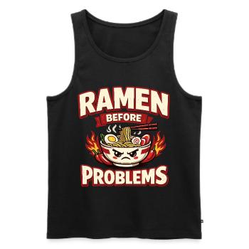 Professional Noodle Lover Japan Design - Men's Premium Organic Tank Top - black - Front - AI Model Male 178 light (178cm)