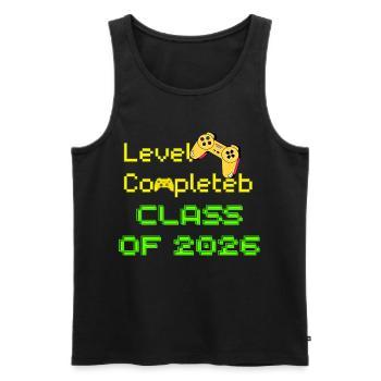 Level Completed Class Of 2026 Gamer Grad Gift - Men's Premium Organic Tank Top - black - Front - Michal (187cm)