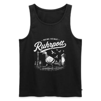 Ruhrpott - Meine Heimat - Männer Premium Bio Tank Top - Schwarz - Vorne - Michal (187cm)