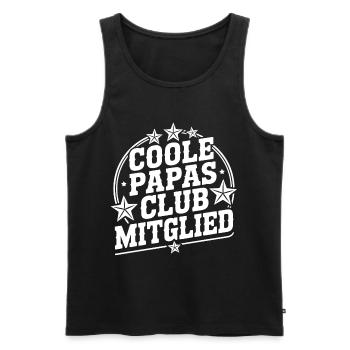 Coole Papas Club Mitglied - Männer Premium Bio Tank Top - Schwarz - Vorne - AI Model Male 178 light (178cm)