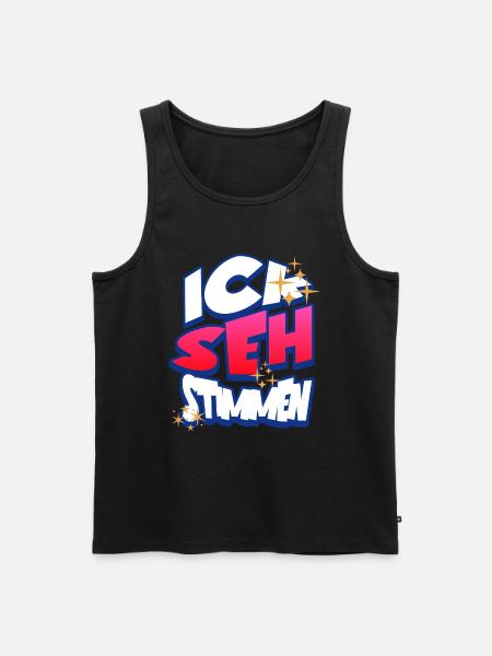Ick Seh Stimmen Berliner Dialekt Spruch - Men's Premium Organic Tank Top - black
