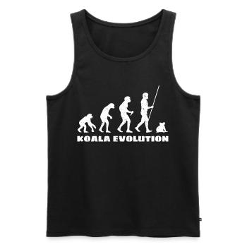 Évolution du koala - Débardeur bio Premium Homme - noir - Devant - Michal (187cm)