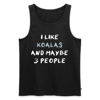 I Like Koalas And Maybe Three People - Men's Premium Organic Tank Top - black - Front - Michal (187cm)