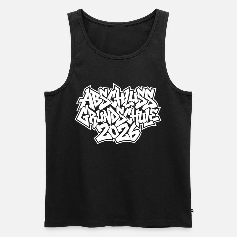 Grundschule Abschluss 2026 Graffiti - Männer Premium Bio Tank Top - Schwarz
