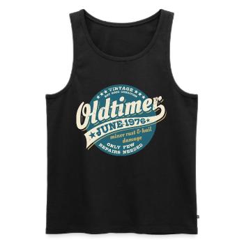 Oldtimer Juni 1976 | Geburtstag Geschenk - Männer Premium Bio Tank Top - Schwarz - Vorne - Michal (187cm)