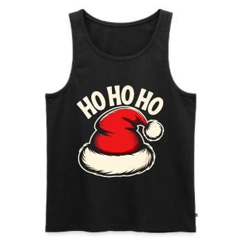 Ho Ho Ho Santa Hat - Männer Premium Bio Tank Top - Schwarz - Vorne - Michal (187cm)